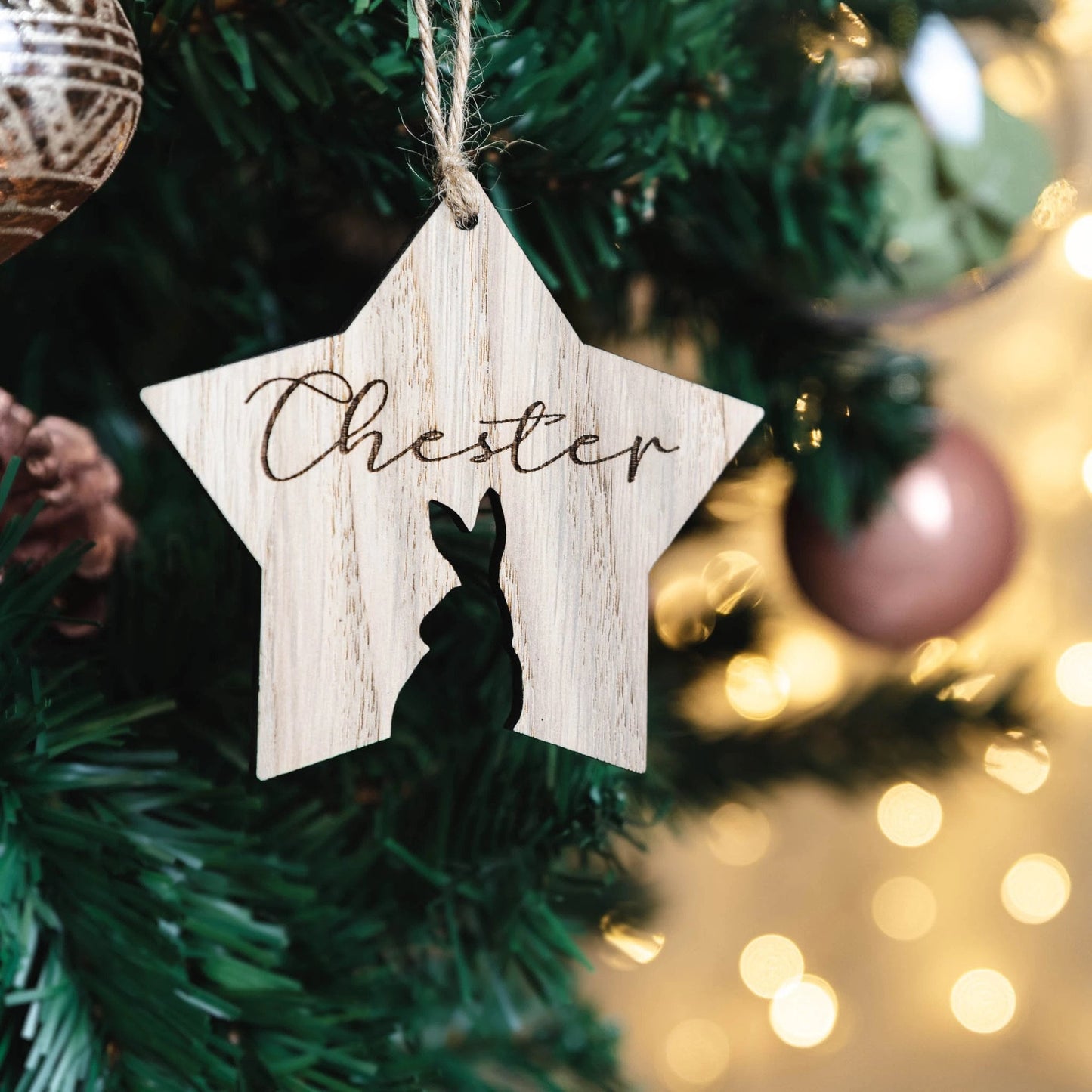 Personalised Bunny Hanging Decoration | Rabbit Bauble | Rabbit Lover Christmas Gift | Personalised Keepsake | Bunny Remembrance Gift |
