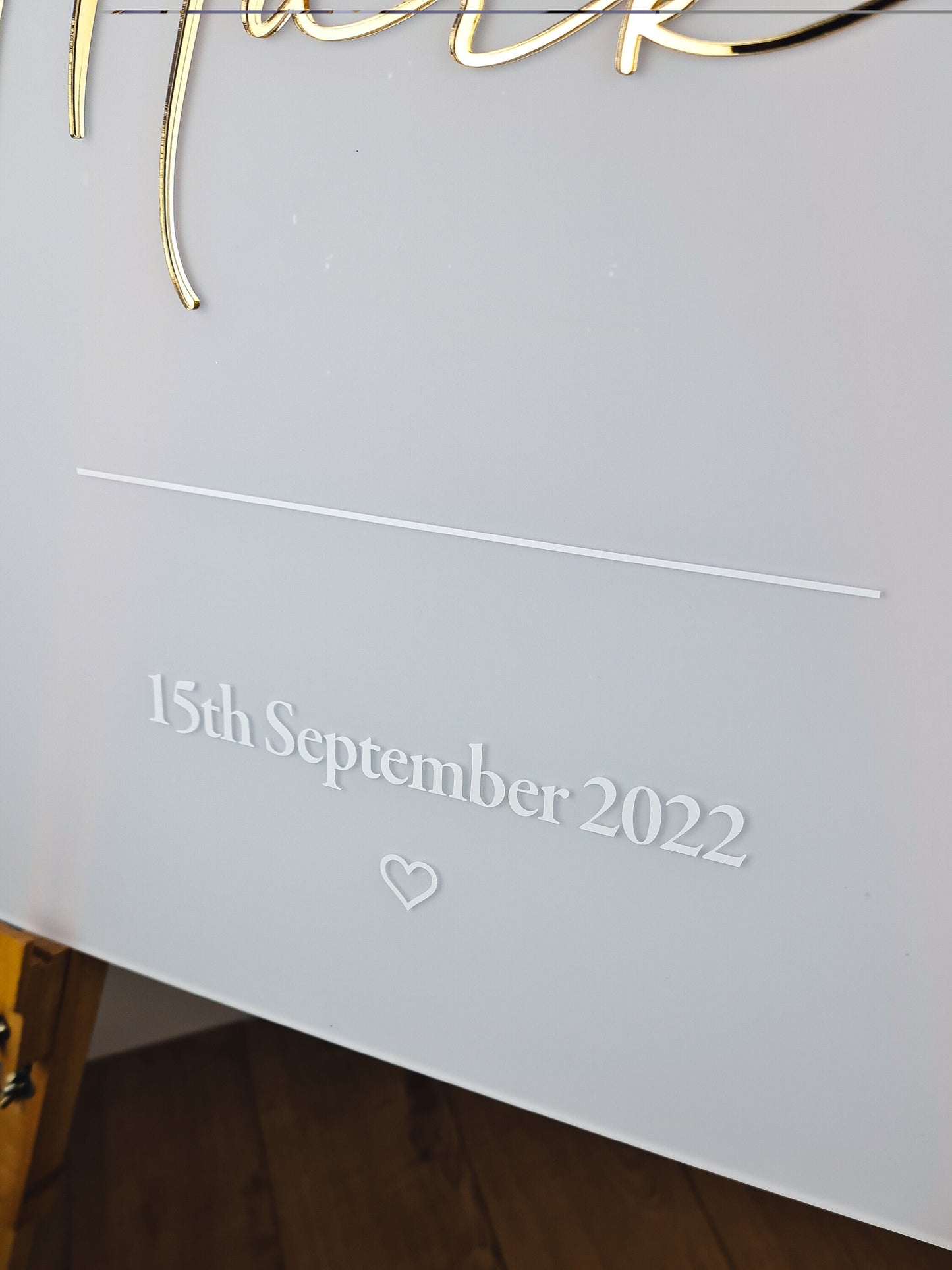 Wedding Welcome Sign Acrylic, Welcome To Our Wedding Sign, Modern Gold Acrylic, Personalised Wedding Decoration, Entrance Sign, A1 A2 XL