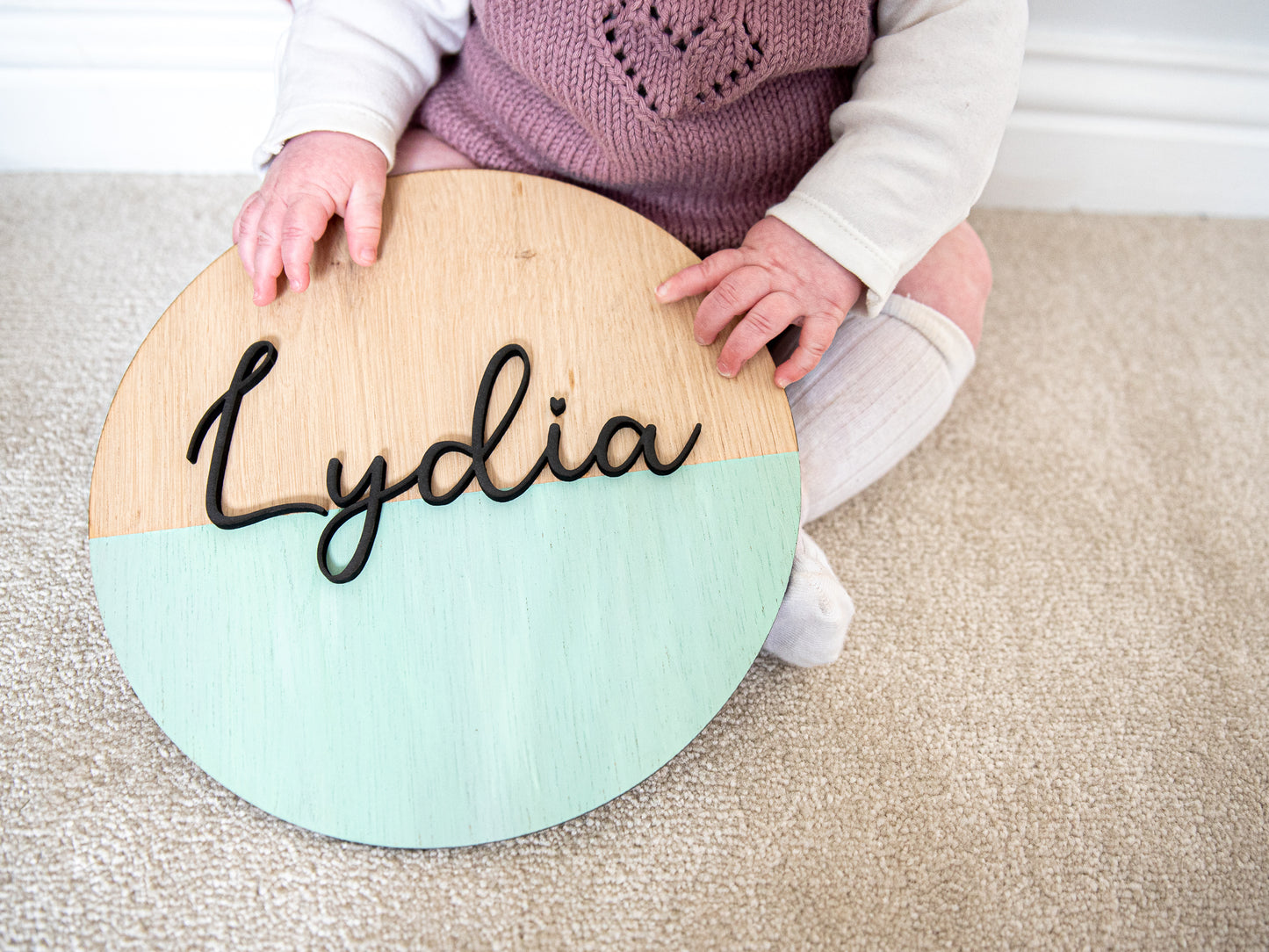 Personalised Two Tone Wall Name Sign