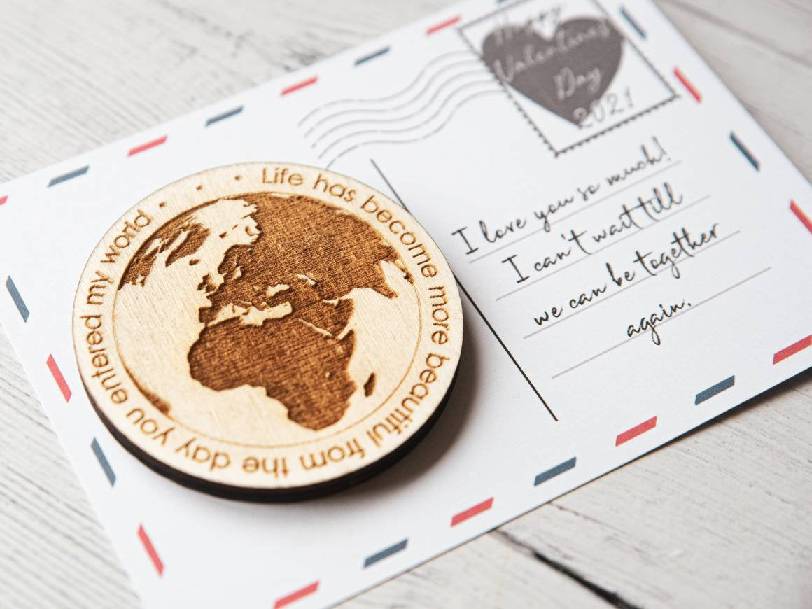 Valentines Lockdown Gift 2021 | Valentines Postcard Gift | Personalised | Fridge Magnet | Thoughtful Keepsake-Maison Creations