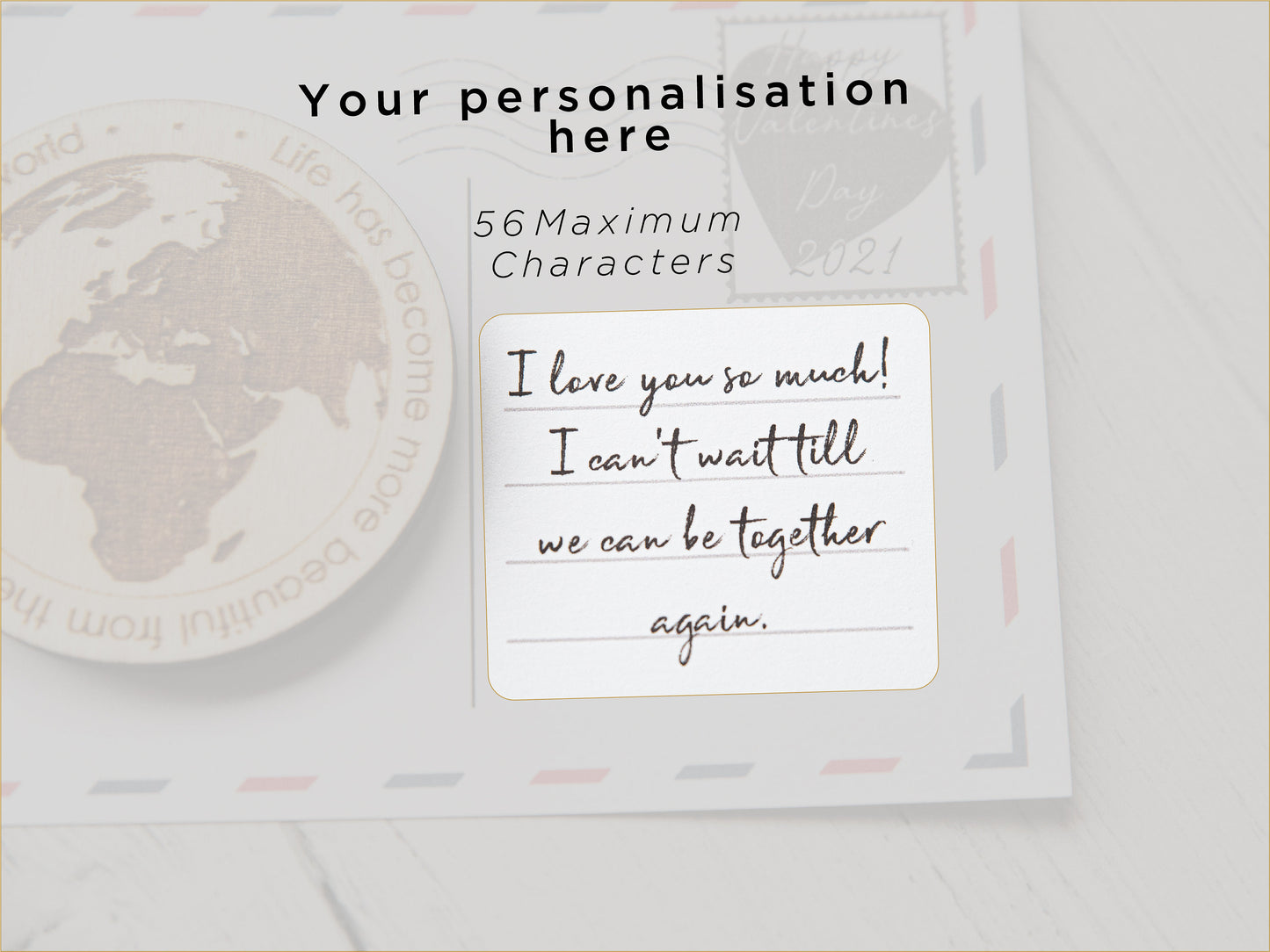 Valentines Lockdown Gift 2021 | Valentines Postcard Gift | Personalised | Fridge Magnet | Thoughtful Keepsake-Maison Creations