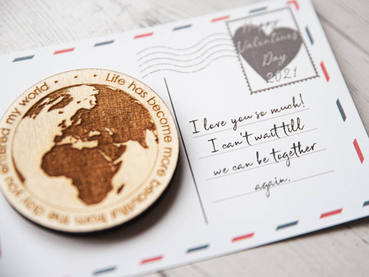 Valentines Lockdown Gift 2021 | Valentines Postcard Gift | Personalised | Fridge Magnet | Thoughtful Keepsake-Maison Creations