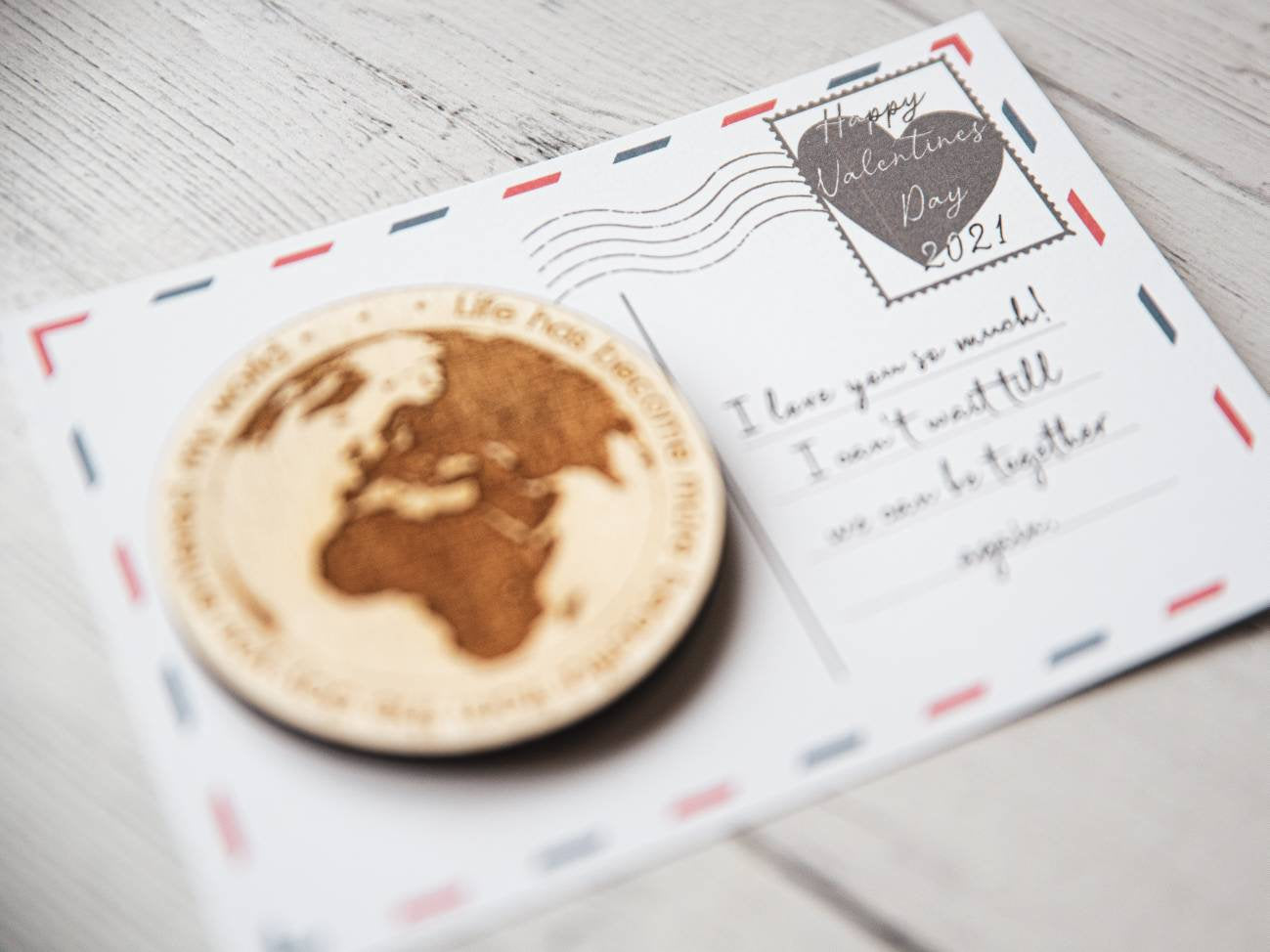 Valentines Lockdown Gift 2021 | Valentines Postcard Gift | Personalised | Fridge Magnet | Thoughtful Keepsake-Maison Creations