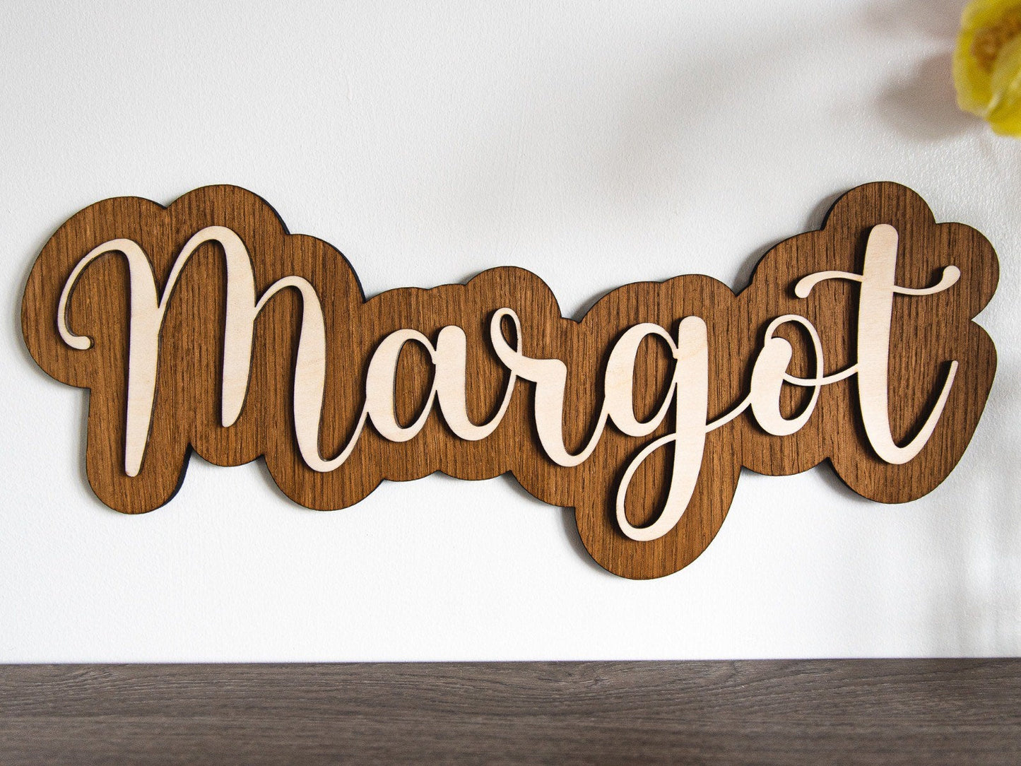 Nursery Name Sign | Personalised Wooden Name Sign | Children’s Door Sign | Playroom Decor | Name Cloud | Newborn Baby Gift | Birthday