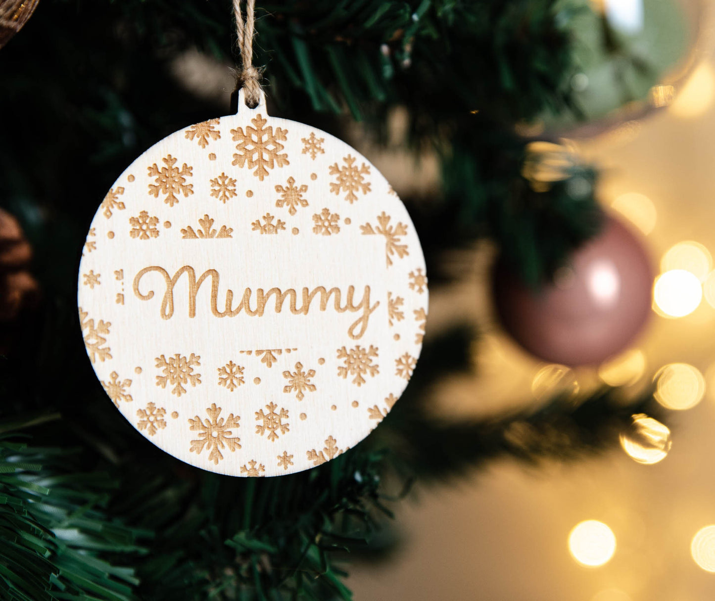Personalised Christmas Decoration | Snowflake Bauble | Family Names | Secret Santa Gift Idea | Stocking Filler | Handmade In The UK
