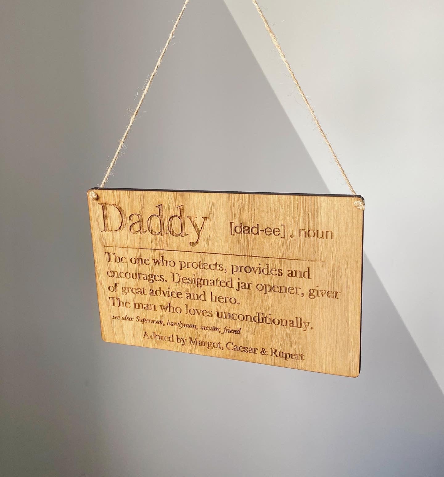 Personalised Dad Definition Sign