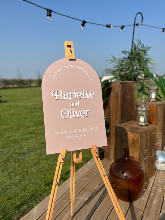 Wedding Welcome Sign Acrylic, Welcome To Our Wedding Sign, Modern Gold Acrylic, Personalised Wedding Decoration, Entrance Sign, A1 A2 XL
