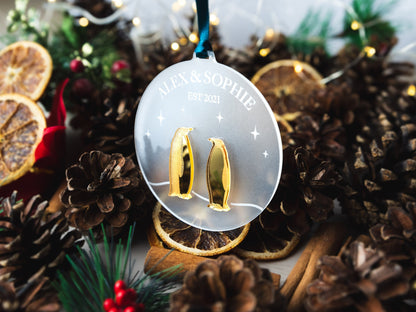 Personalised Couple Gift, New Couple Christmas Bauble, Couple Gift, Gift For Husband, Gift For Wife, Custom Name Ornament, Xmas Keepsake