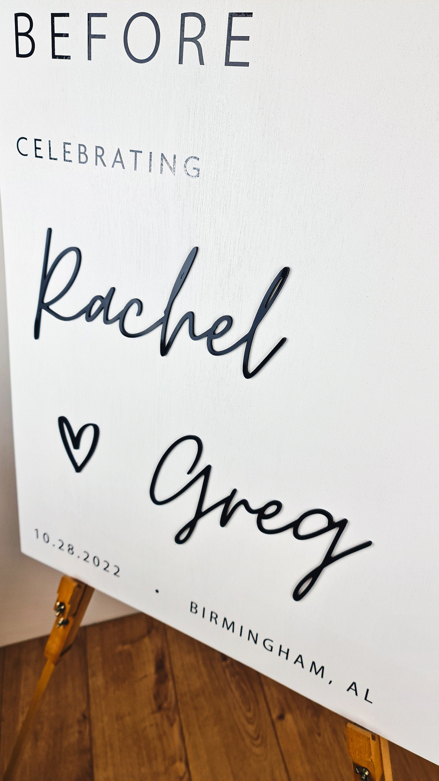 Wedding Welcome Sign Acrylic, Welcome To Our Wedding Sign, Modern Gold Acrylic, Personalised Wedding Decoration, Entrance Sign, A1 A2 XL
