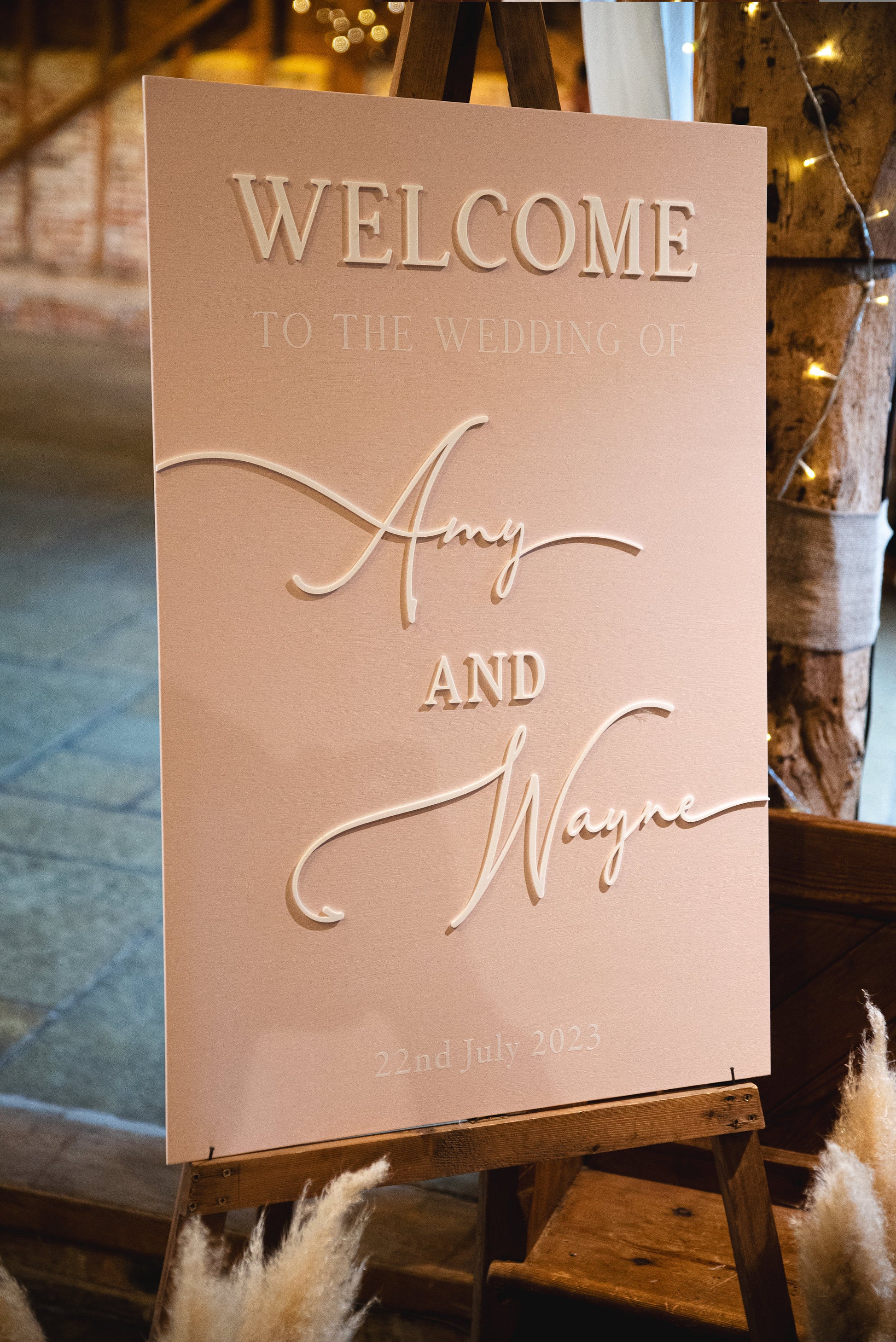 Wedding Welcome Sign Acrylic, Welcome To Our Wedding Sign, Modern Gold Acrylic, Personalised Wedding Decoration, Entrance Sign, A1 A2 XL