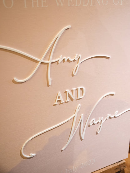 Wedding Welcome Sign Acrylic, Welcome To Our Wedding Sign, Modern Gold Acrylic, Personalised Wedding Decoration, Entrance Sign, A1 A2 XL