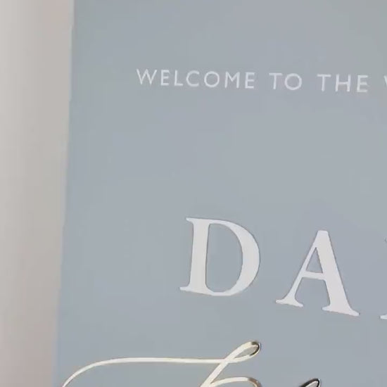 Wedding Welcome Sign Acrylic, Welcome To Our Wedding Sign, Modern Gold Acrylic, Personalised Wedding Decoration, Entrance Sign, A1 A2 XL
