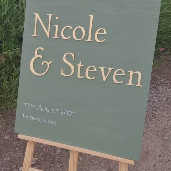 Wedding Welcome Sign Acrylic, Welcome To Our Wedding Sign, Modern Gold Acrylic, Personalised Wedding Decoration, Entrance Sign, A1 A2 XL