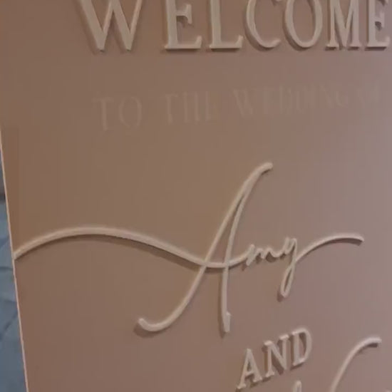 Wedding Welcome Sign Acrylic, Welcome To Our Wedding Sign, Modern Gold Acrylic, Personalised Wedding Decoration, Entrance Sign, A1 A2 XL