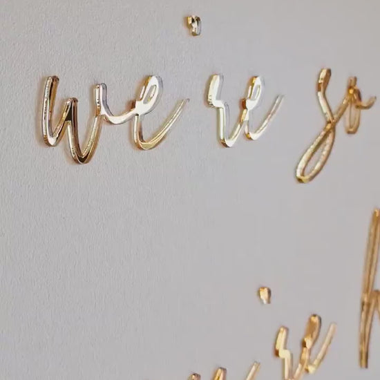 Wedding Welcome Sign Acrylic, Welcome To Our Wedding Sign, Modern Gold Acrylic, Personalised Wedding Decoration, Entrance Sign, A1 A2 XL