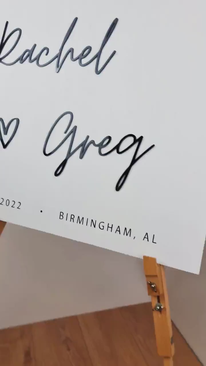 Wedding Welcome Sign Acrylic, Welcome To Our Wedding Sign, Modern Gold Acrylic, Personalised Wedding Decoration, Entrance Sign, A1 A2 XL