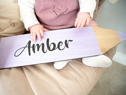 Personalised Crayon Name Sign