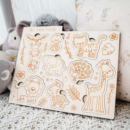 Personalised Montessori Safari Puzzle