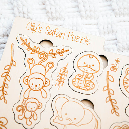 Personalised Montessori Safari Puzzle
