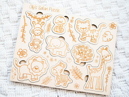 Personalised Montessori Safari Puzzle