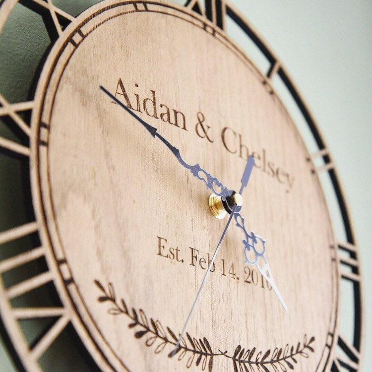 Personalised Couple Anniversary Date Clock-Maison Creations