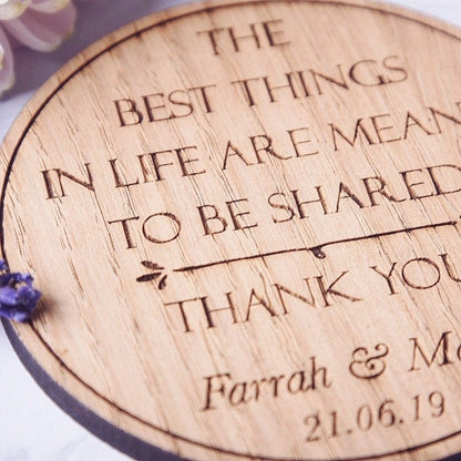 Personalised Wedding Coaster | Unique Wedding Favour | Thoughtful Wedding Favour | Wedding Keepsake For Guests | Personalised Wedding Favour