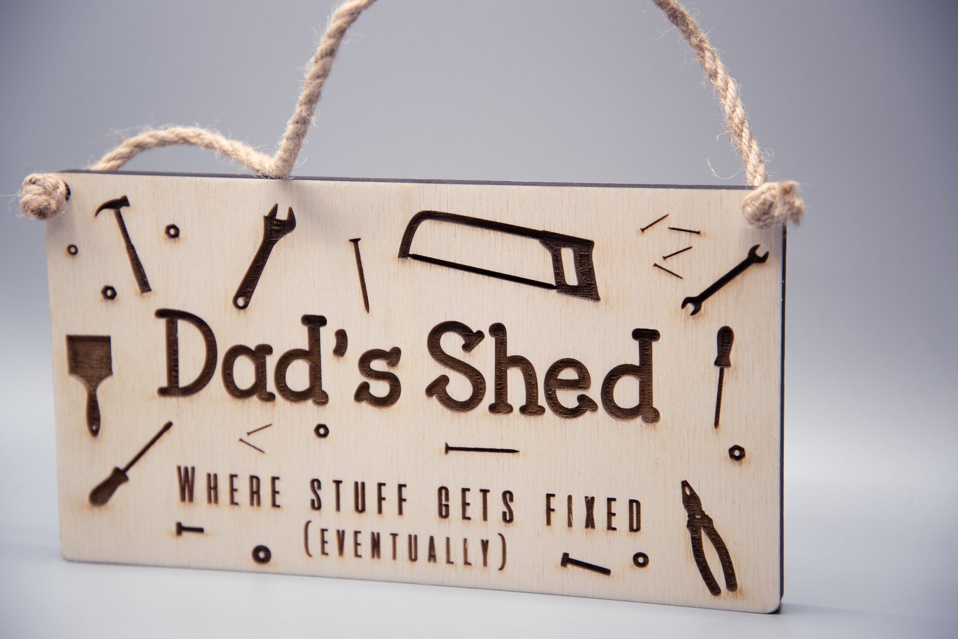 Wooden Dad Signs - Dad&#39;s Shed, Dad&#39;s BBQ, Fathers Day gift, Fathers Day gift idea, Man Cave sign