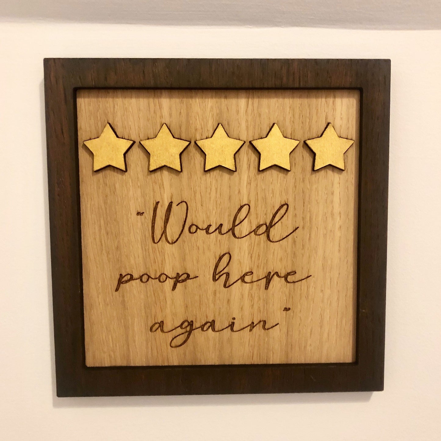 Would Poop Here Again Bathroom Sign