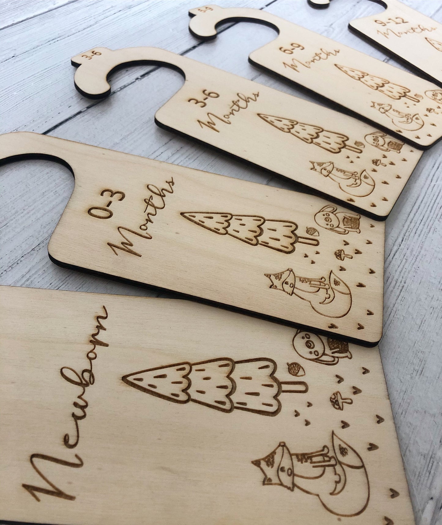 Baby Wardrobe Age Dividers | Newborn Baby Gift | Baby Closet Hanger Dividers | Woodland Themed Nursery | Forest Animals Nursery | Woodland