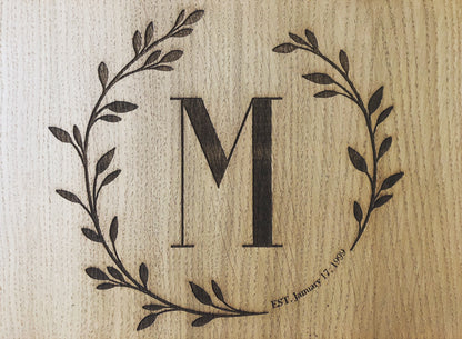 Personalised Luxury Oak Placemat & Coaster Set | Personalised Initial Placemats | Alphabet Placemats | Birthday Gift | House Warming Gift-Maison Creations