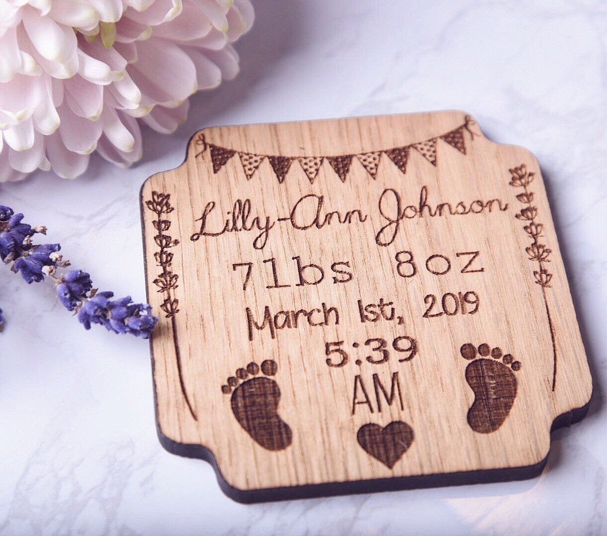 Personalised New Born Baby Fridge Magnet | Unique & Thoughtful New Born Baby Gift Ideas | New Born Baby Details | Personalised Keepsake