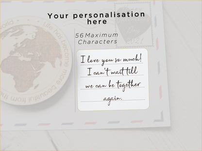 Valentines Lockdown Gift 2021 | Valentines Postcard Gift | Personalised | Fridge Magnet | Thoughtful Keepsake-Maison Creations