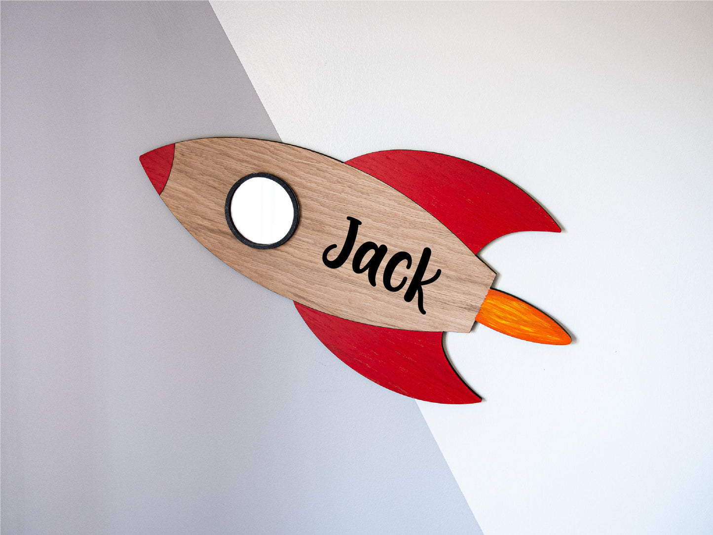 Personalised Rocket Wall Decor | Space Themed Decoration | Rocket Name Sign | Name Plaque | Kids Playroom Decor | Space Gift For Boys & Girl