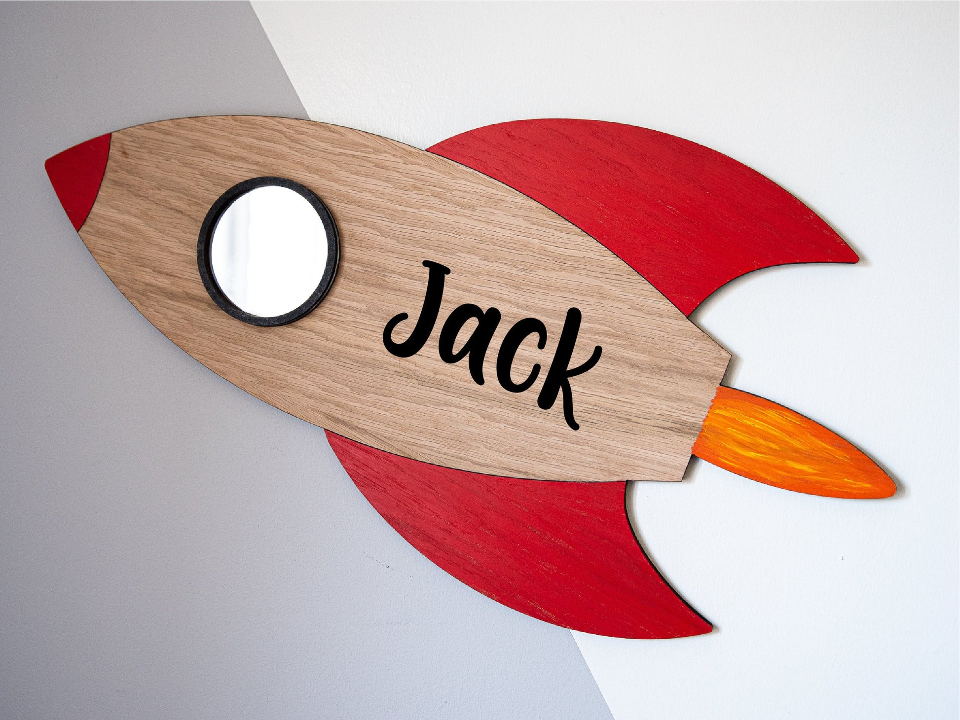Personalised Rocket Wall Decor | Space Themed Decoration | Rocket Name Sign | Name Plaque | Kids Playroom Decor | Space Gift For Boys & Girl