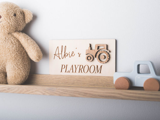 Personalised Children's Playroom Door Sign | Childs Bedroom | Custom Wooden Sign | Decorative Accessories Kids Room | 1st Birthday Gift Idea