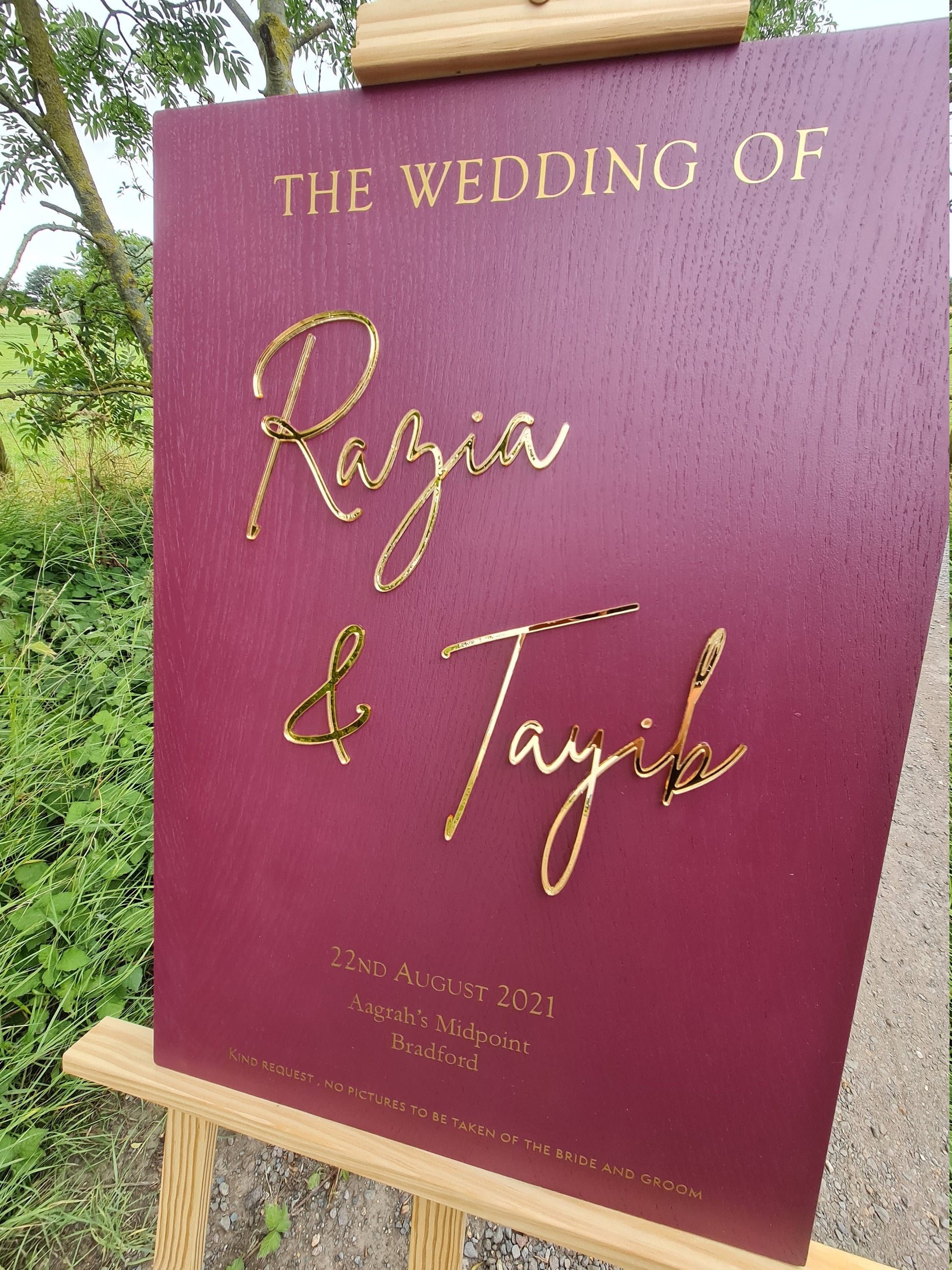 Muslim Wedding, Nikkah Sign, Islamic Welcome Sign, Acrylic Sign, Wood Welcome Sign, Wedding Entry Sign