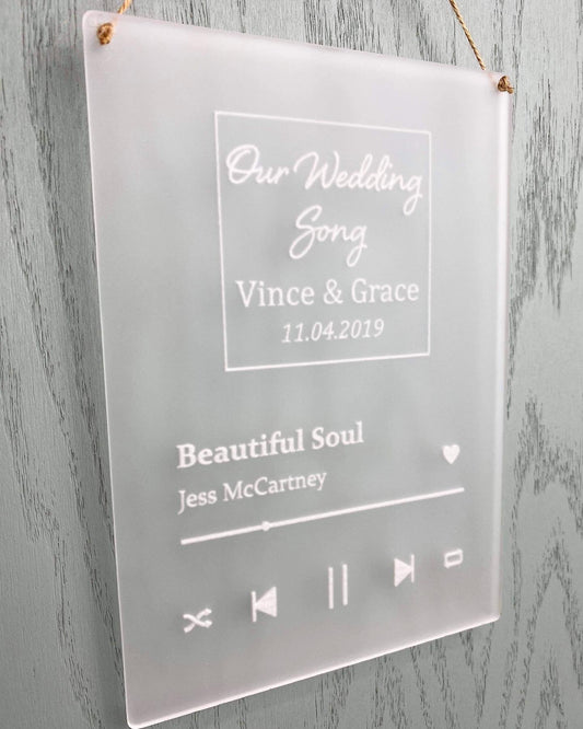 Personalised Wedding Song Sign